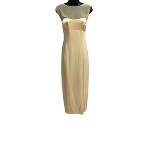 Elegant Cream Sleeveless Dress